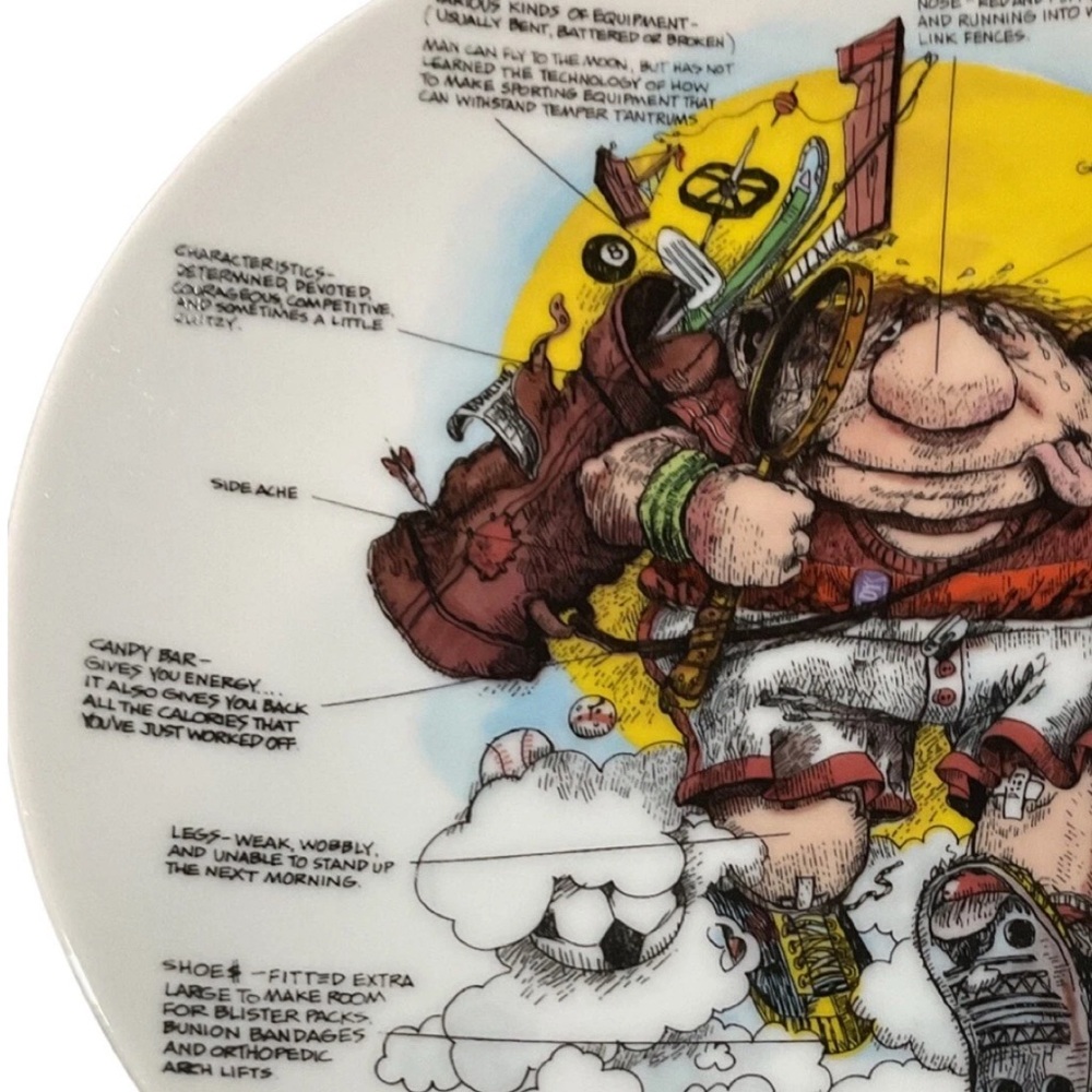 Vintage Gary Patterson The Weekend Warrior Collector Plate 1980s - Picture 3 of 5